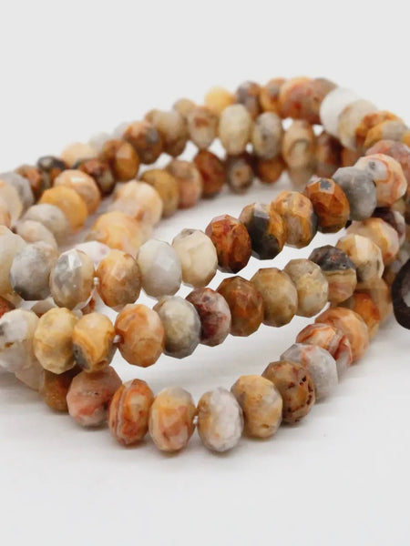 Three Strand Stone Bracelet in Agate