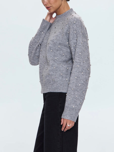 Aura Sweater in Charcoal Diamonte