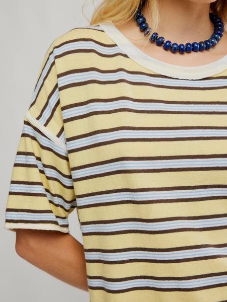 Clean Rugby Tee in Yellow Combo