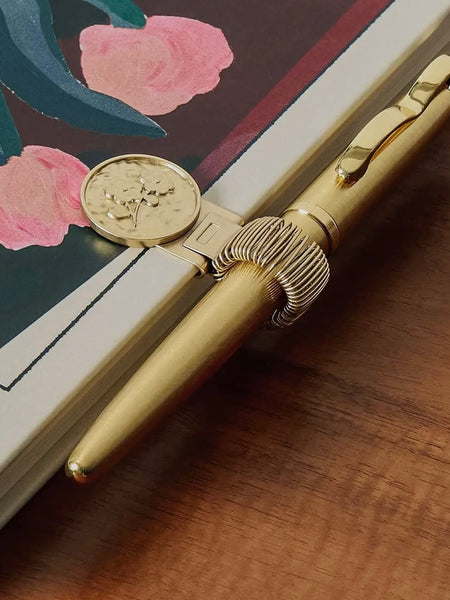 Floral Coin Metal Pin Clip