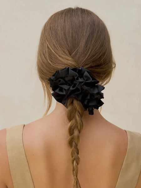 Black Ruffle Scrunchie