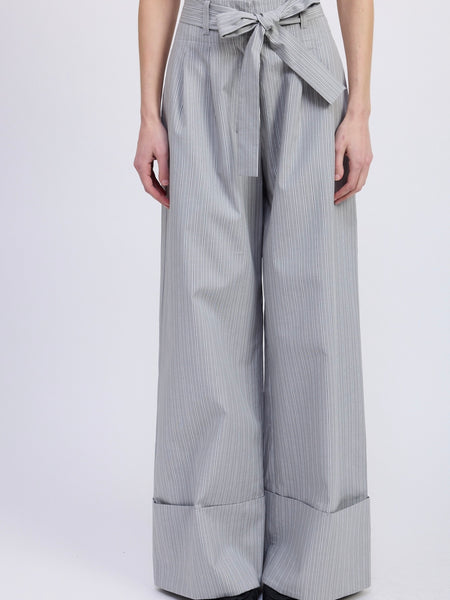 Christelle Pant in Grey Pinstripe