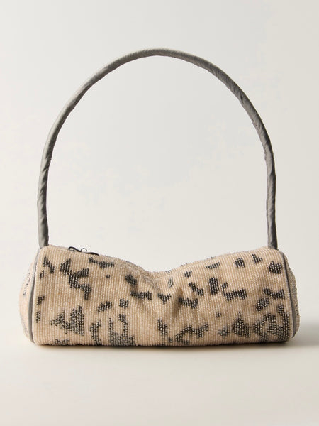 Bailey Beaded Barrel Bag in Ivory