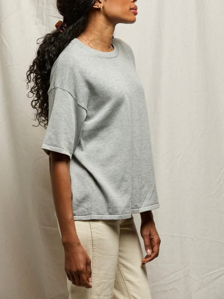 Yvonne Sweater Tee in Heather Grey