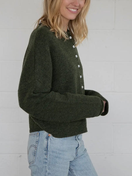 Piper Cardigan in Hunter Green