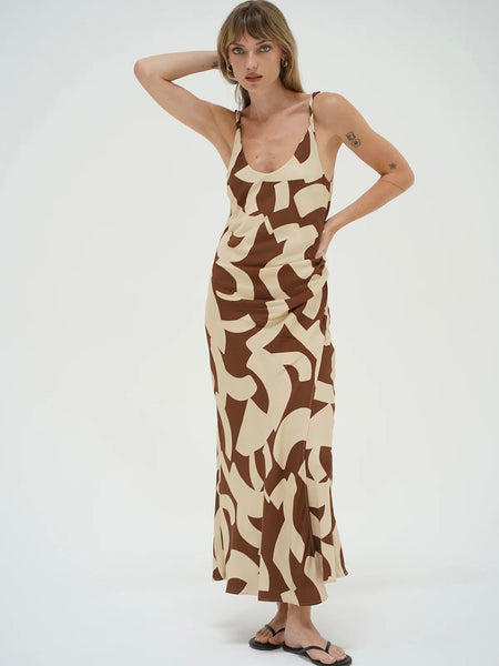 Fareni Dress in Geometric Canyon