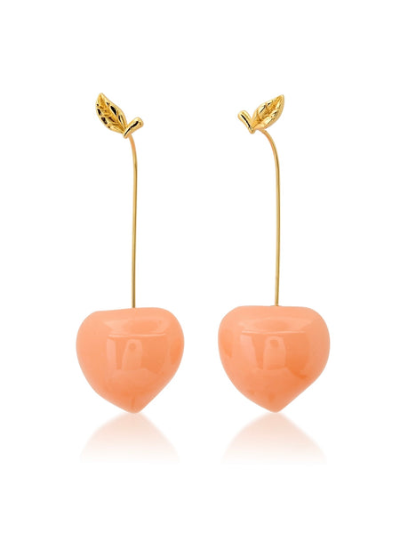 Peach Drop Earrings