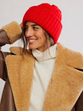 Coast Line Beanie in Bright Red