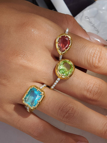Verdet Gemstone Ring in Blue