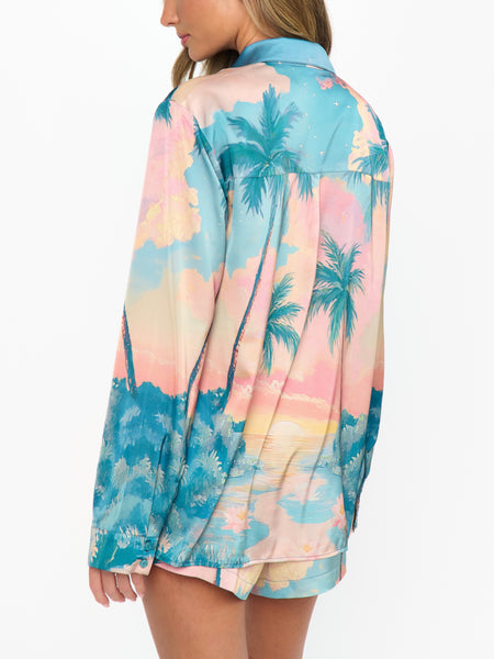 Early Riser PJ Set in Sunset Cove Silky