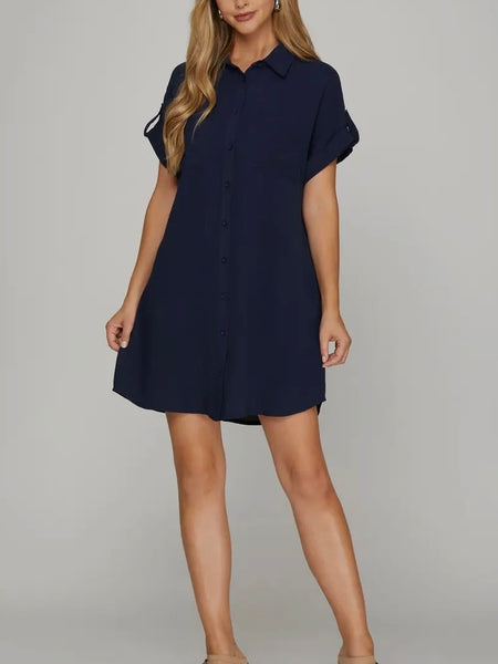 Indigo Ease Dress in Navy
