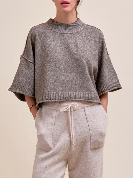 MOCKtauk Will Never Be The Same Sweater in Charcoal Brown
