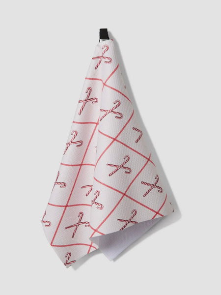 Festive Candy Canes Tea Towel