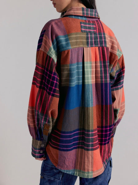 Ashley Plaid Shirt in Ginger Combo