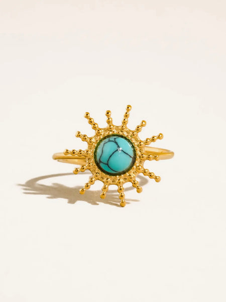 Ainsley Sunburst Ring in Turquoise