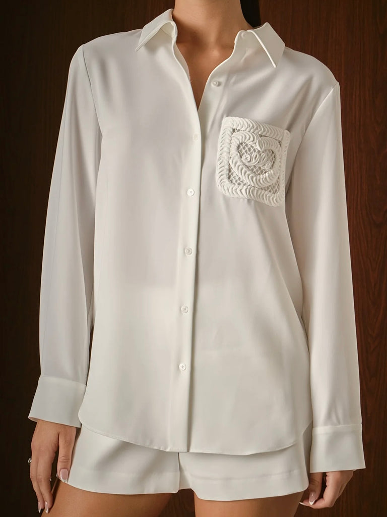 Pocket Perfection Button Up in White