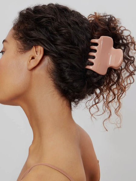 Recycled Plastic Puffy Cloud Clip in Rosewood