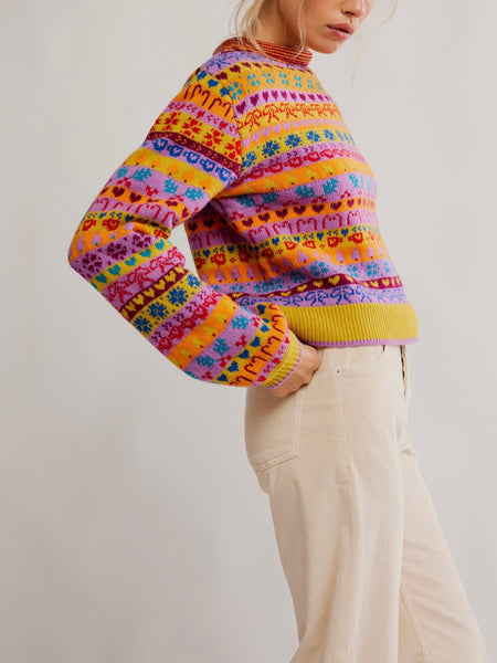 Favorite Things Sweater in Bright Confetti Combo