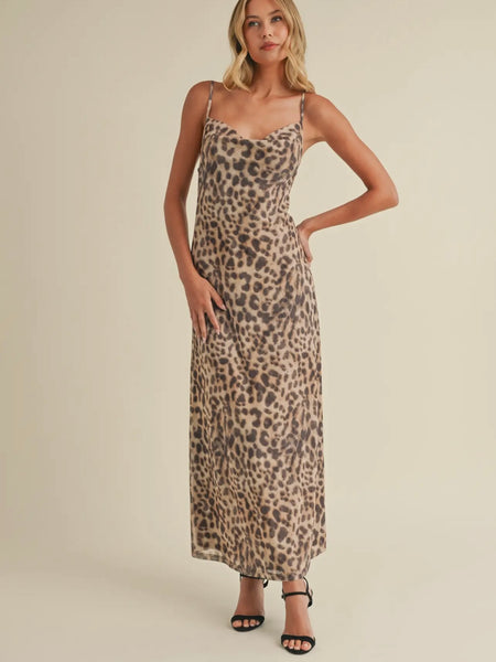 Leopard Lady Dress in Brown