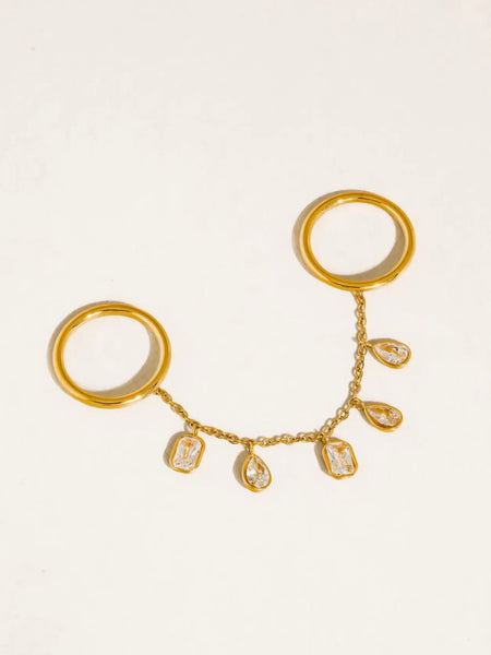 Cosette Dangle Circle Drop Ring
