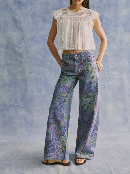 Alter Ego Wide Leg Jean in Dusk Combo
