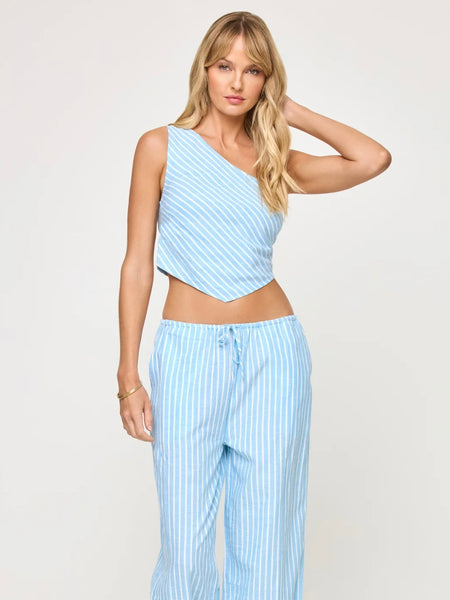 June Top in By The Bay Stripes