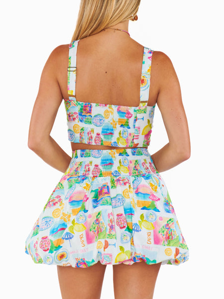 Vivianna Top in Amalfi Coast Linen