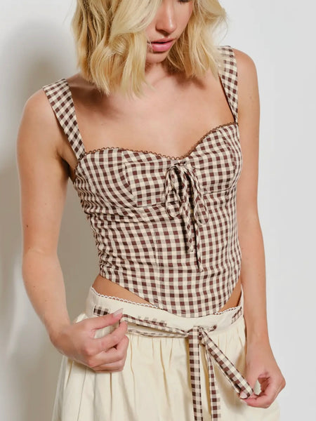 Come On, Cowgirl Bustier in Brown