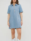 True Blue Chambray Dress in Light Wash
