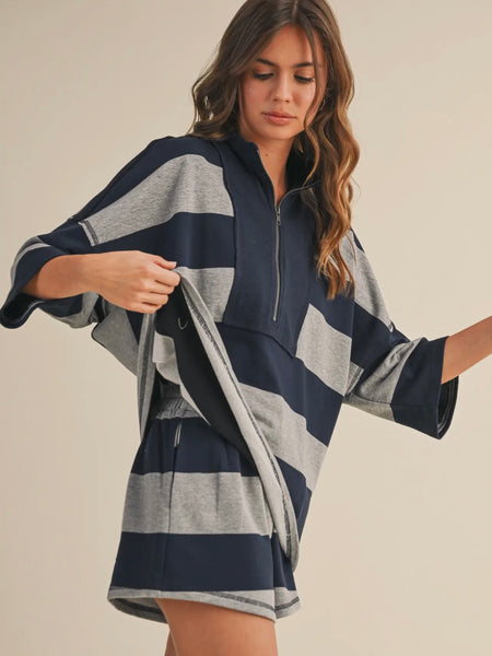 Take A Break Stripe Set in Navy Combo