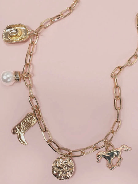 Hey Cowgirl Charm Necklace