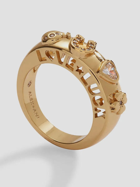 Love and Luck Open Domed Ring