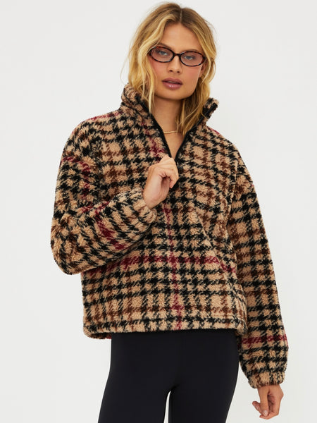 Leona Sherpa in Midnight Houndstooth