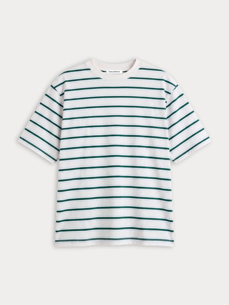 The Bodega Tee in Forest Stripe