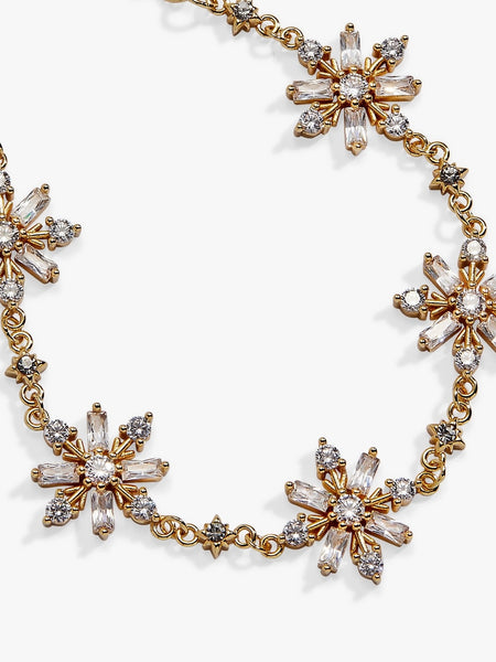 Baguette Snowflake Linear Bracelet