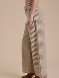 Mixed Feelings Stripe Pants in Brown