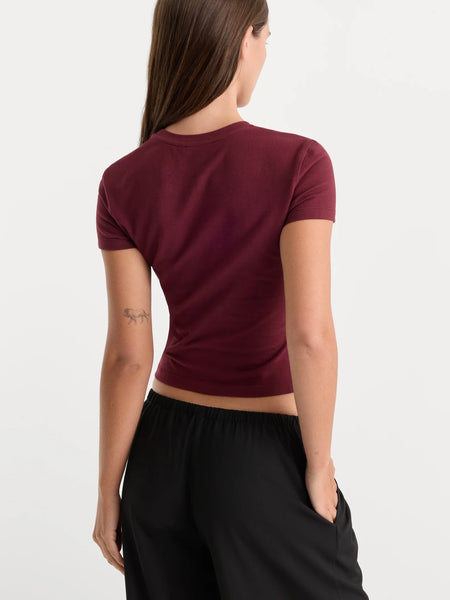 The Baby Tee in Berry Noir