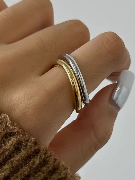 Andree Double Two Tone Ring