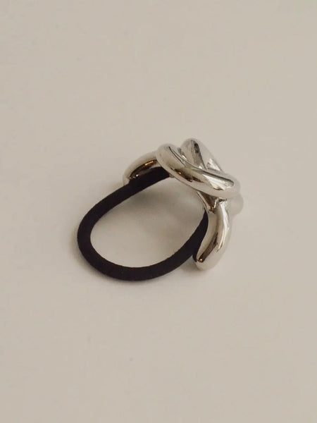 Eternal Loop Hair Cuff in Silver