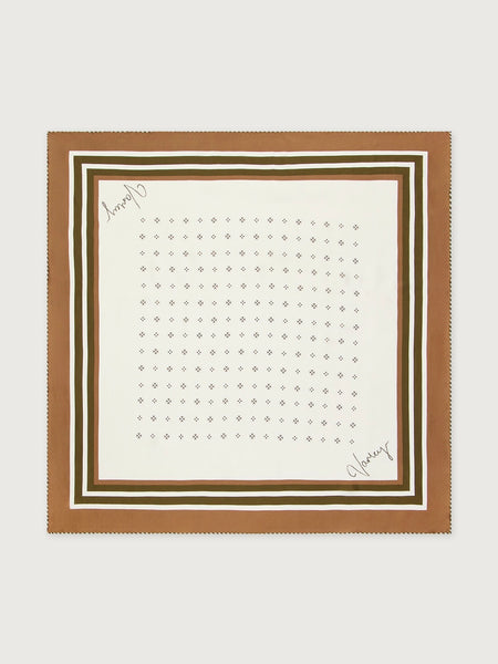 Silk Signature Scarf in Pristine Golden Bronze