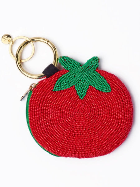 Mary Tomato Beaded Coin Purse
