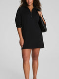 AirEssentials Half Zip Dress in Very Black