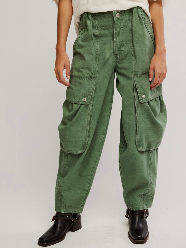 Brentwood Slouch Pants in Aged Green