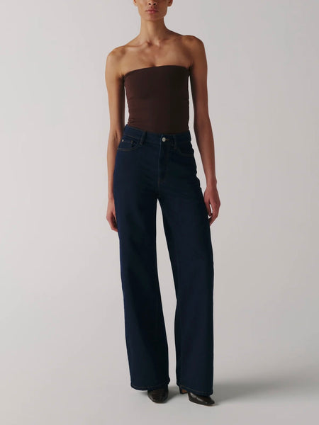 NCE Knit Wide Leg Jean in Long Gone
