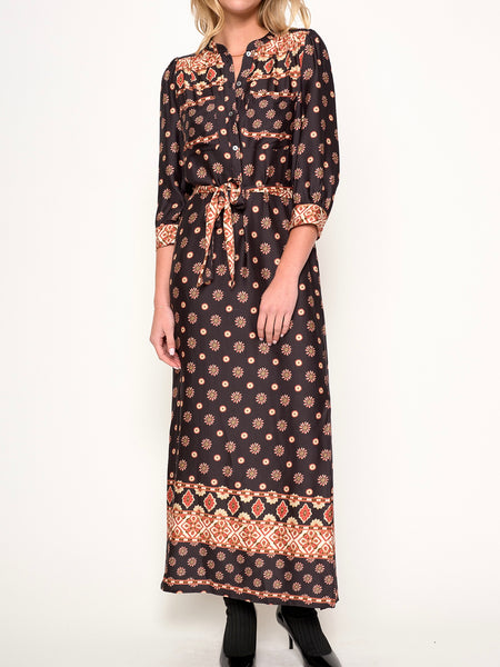 Cassie Dress in Charcoal Frost