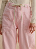 Something Striped Barrel Pants in Pink