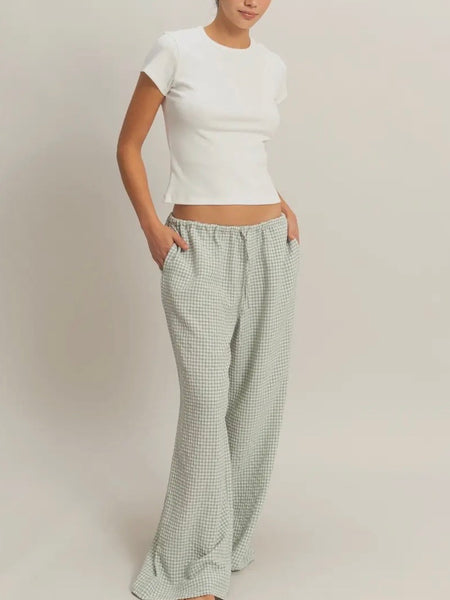 Basic Ribbed Tee in Off White