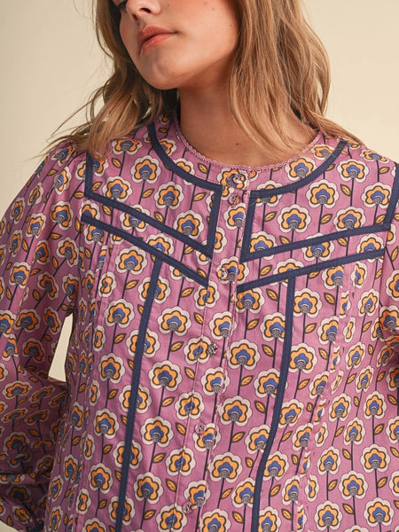 Such A Steph Blouse in Orchid Floral