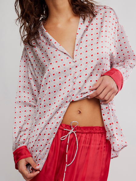 Dreamy Days Pajama Set in Heart Print
