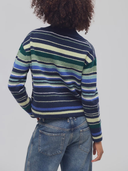 Trading Up Stripe Polo in Navy Combo